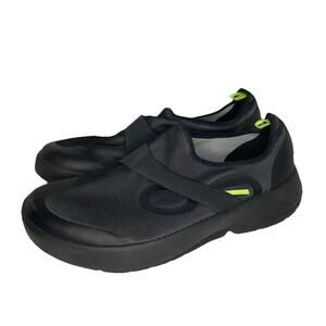 Oofos OOmg Fibre Low Black & Black Slip On Sneakers Men's EU 43 US 10